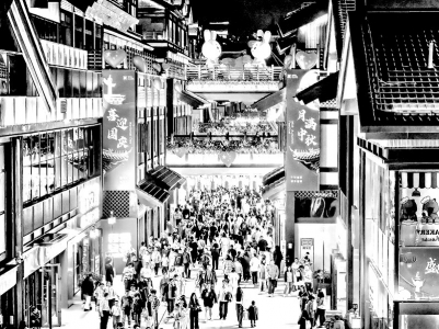 <br>          ■国庆中秋假期，邯郸市邯郸道历史文化街区游人如织 ■摄/河北日报记者田明<br><br>        