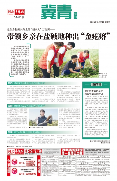 河北青年报2025年10月15日头版
