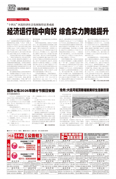 河北青年报2025年11月05日头版