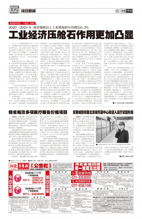 河北青年报2025年11月07日头版
