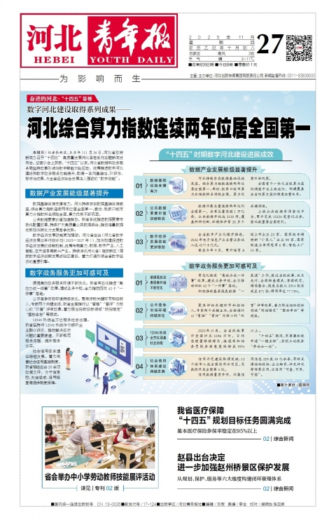 河北青年报2025年11月27日头版