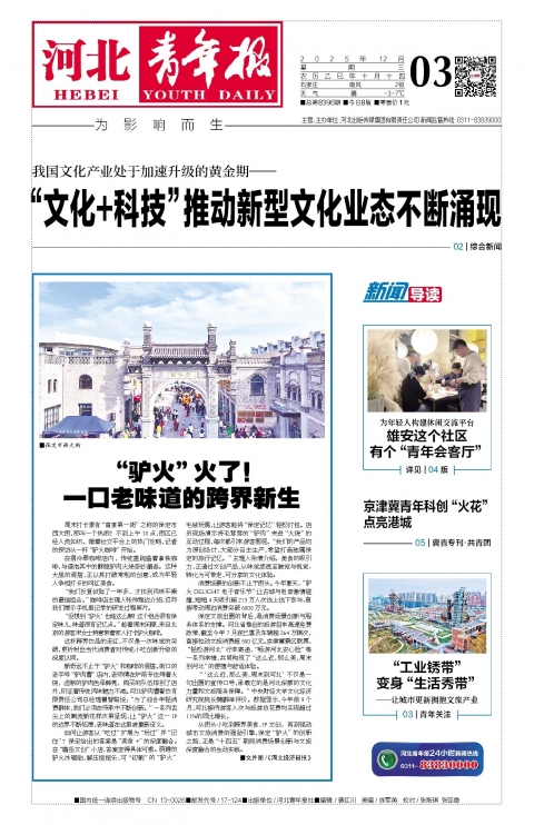 河北青年报2025年12月03日头版