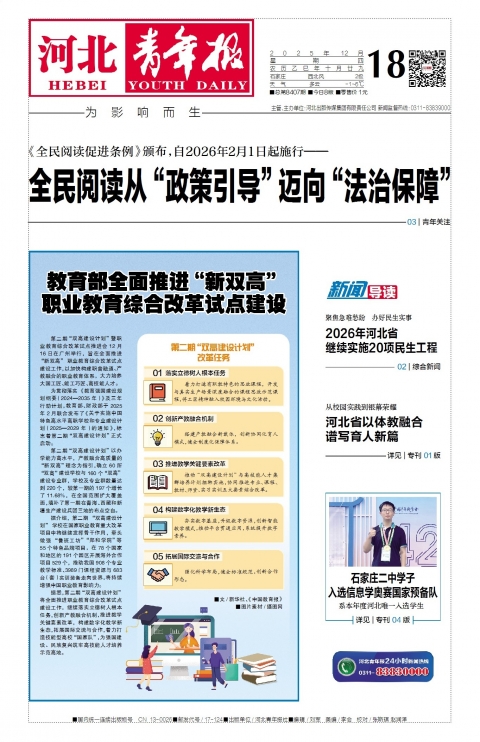 河北青年报2025年12月18日头版