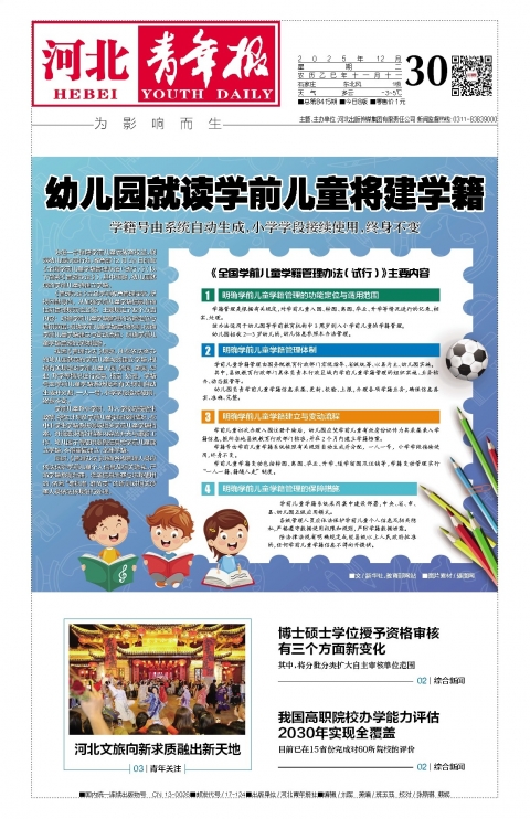 河北青年报2025年12月30日头版
