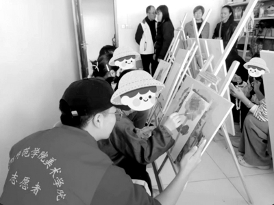 <br>          ■志愿者为孤独症儿童开展专业美术教学<br><br>        