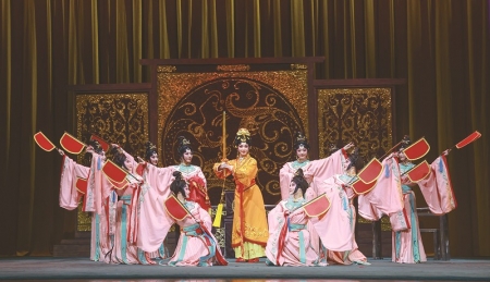 <br>          ■《赵武灵王》演出现场 ■供图/河北省河北梆子剧院<br><br>        