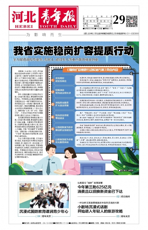 河北青年报2026年06月29日头版