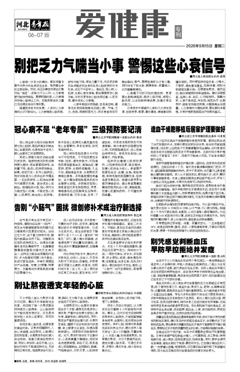 河北青年报2026年09月15日头版