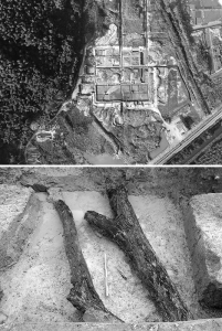 <br>          ■浙江良渚古城与东苕溪水系模拟图<br><br>        