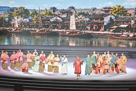 <br> ■9月14日晚,河北大运河文化旅游带推介活动在沧州举行。图为推介活动现场<br><br>